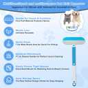 2 x Multifunctional Pet Hair Remover tool, 4 in 1-Reusable Washable Long Handle Dog&Cat Fur Hair Remover for Furniture,Carpet,Couch,Clothes,Bedding,Car,Window,Better than Lint Rollers, with 2 Scrapers