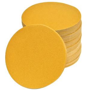 6-Inch No-Hole Hook and Loop Sanding Discs 180-Grit, Random Orbital Sandpaper for Automotive and Woodworking, 100-Pack