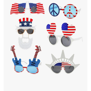 6 Pack American Flag Glasses USA Patriotic Party Sunglasses Fourth 4th of July Party Accessories Holiday Sunglasses Eyewear for Party Photo Booth Props