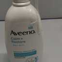 Aveeno Calm + Restore Daily Body Wash for Sensitive, Delicate Skin, Gentle Cleanser with Oat, Aloe & Pro-Vitamin B5 Soothes & Leaves Skin Feeling Nourished, Fragrance Free, 18 fl. oz
