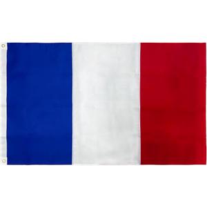 AMZFLAG French Flag 3X5 ft Heavy Duty France Flags for Outdoor Flag of France with 2 Brass Grommets Thick Material