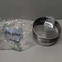 Ohtomber 8 Inch Cake Pan - Set of 4 Stainless Steel Round Layer Cake Baking Pans Molds, Tins, Stackable Baking Set, Even Heating, Dishwasher Safe Non-Toxic Bakeware Dish for Birthday Wedding Christmas