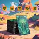 MTG Card Sleeves - Forest - Lotus Series - Ultra Clear Front & Matte Finish Back, 100 Count Standard Size TCG Sleeves, Matte Art Sleeve for Magic The Gathering