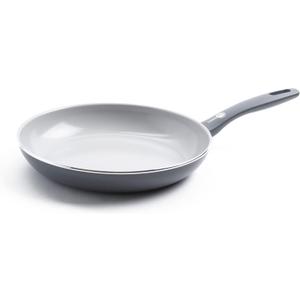 GreenPan Dover Healthy Ceramic Nonstick, 12" Frying Pan Skillet, PFAS-Free, Dishwasher Safe, Comfort Grip Handle, Grey