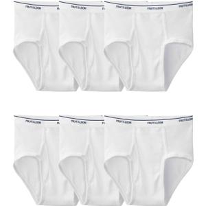Fruit of the Loom Men's Underwear Briefs, Tag Free & Moisture Wicking, Assorted Color Multipacks (Medium, White)