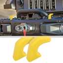 JWWY Bumper Tow Hook Covers Tow Trailer Hitch Receiver Cover Towing Hitch Rubber Sleeve Protector Cover Trim Fit for 2007-2026+Jeep Wrangler JL Gladiator JT 4XE JK Exterior Accessories 2pcs Yellow