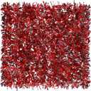 Dingion 59 Feet Christmas Tinsel Garland Metallic Twist Ornaments Hanging Glitter Xmas Garland for Christmas Tree Indoor Outdoor Decoration Party Supplies (Silver, Red)