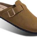 BULLIANT Comfort Clogs Slippers Sandals Nurse Work Shoes Unisex for Men Women with Cushioned Cork-Footbed (Tiger Eye3400)