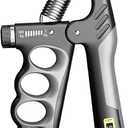 Grip Strength Trainer, Hand Grip Strengthener with Adjustable Resistance 11-220Lbs(5-100KG), Automatic Counter, Ergonomic Design, Forearm Strengthener for Musicians Athletes and Injury Recovery