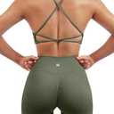 SUUKSESS Women Seamless Workout Sets Strappy Sports Bra High Waist Booty Shorts Outfits, Small