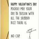 4 x Funny Gen Z Slang Meme Valentine's Day Card for Boys Girls, Humorous Valentines Day Card&Gift for Son Daughter Grandson Granddaughter Niece Nephew Boyfriend Girlfriend Teens (#10)