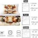 Cow Comforter Bedding Set with 2 Pillowcase Queen Size Cattle Comforter Set for Kids Boys Girls Bedroom Decor