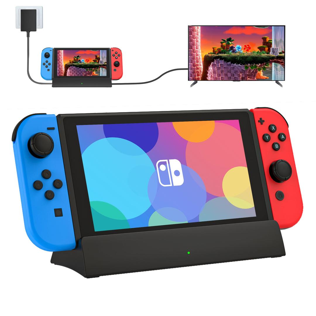 TV Docking Station for Switch,Docking Station with 4K 1080P HDMI and USB 3.0 Port,Replacement for Official Switch Dock(Not for Switch2 and Not Included Cable)