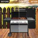 FLASLD Fireproof Deck Fence Cover and Screen Protect Deck Railing from Grill Heat, Balcony Fence Privacy Screen, Outdoor Fencing Screen UV Protection Weather-Resistant (3'x10')