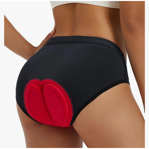 baleaf Women's 4D Padded Bike Underwear Cycling Shorts Biking Bicycle MTB Briefs Gear Clothes Biker Padding Size S (Black)