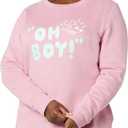 Amazon Essentials Disney | Marvel | Star Wars | Princess Women's Fleece Crew Sweatshirts (Pink, XXL)