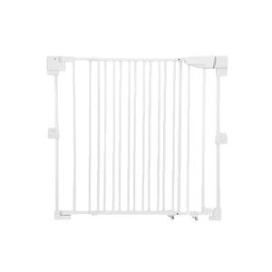 Miumoon 29-45" No Bottom Bar Baby Gate for Stairs, 2-in-1 Auto Close Dog Gate Indoor with Large Walk Thru Door, Hardware Mount Pet Gate for Top and Bottom Stairs, Child-Proof Safety Gate for Kids