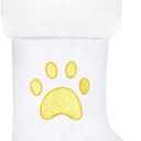 20 Inches Monogram Christmas Stockings White Velvet with White Super Soft Plush Cuff Embroidered Pets Paw Xmas Stocking Classic Personalized Stocking Decorations for Family Holiday Season Dcor