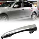 XQSMWF Exterior Door Handle Chrome Rear Left Driver Side Compatible with Hyundai Genesis Sedan 2009-2014 3.8L 4.6L # 82651-3M000 826513M000