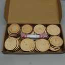 50 Pcs Wood Slices, 2.3"-2.8" Unfinished Wooden Discs for Crafts, Wood Round, Wooden Circles for Crafts,DIY, Splice, Paint, Art,Home Ornament, Christmas, Party, Wedding Decor