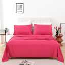 Twin Size Sheet Set - Luxury Soft Comfy Bed Sheets, Breathable Cooling Hotel Bedding for Women, Men, Teens, Extra Deep Pocket, Easy-Fit, Oeko-Tex, Wrinkle Free 3 Piece - Magenta Pink