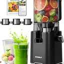 ECOSELF Cold Press Juicer with 3 Filters (For Juice/ Sorbet/ Nut Milk), Juicer Machines With 6.0" Wide Mouth Hopper, Self Feeding & Hands-Free Design, Upgraded Motor, Juicer for Family Gathering Party
