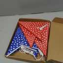 10 ft 3D 18'' Large Patriotic Paper Stars Hanging Decoration 4th of July Star Garland Decor Red White Blue Hanging Banner Decoration for 250th Anniversary Independence Day Party Porch