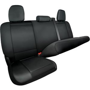 Bench Seat Cover Fits All Full-Size Silverado F-150 Ram Sierra Titan Tundra Pickup Trucks; Folding Bench or Standard Bench Seats; Premium Faux Leather, Black (1370036LT)