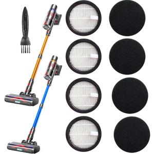 4 Pack Hepa Replacement Filters and 4pack Sponge Compatible with AFNOP Acevac11 Cordless Vacuum Cleaner.