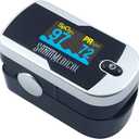 Santamedical Generation 2 Fingertip Pulse Oximeter Oximetry Blood Oxygen Saturation Monitor with Batteries and Lanyard