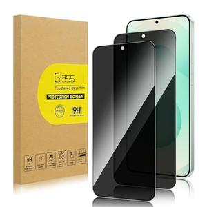 Lokyoo 2 Pack Privacy Screen Protector for Samsung Galaxy S25 Plus/Galaxy S25+ [Anti-Spy Tempered Glass][Fingerprint Unlock Support], Anti-Scratch, Bubble-Free, Easy Install 9H Protective Glass