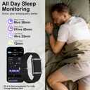 Smart Bracelet Fitness Trackers for Men Women, Smart Watch 24/7 Heart Rate Sleep Stress HRV Monitor, 170+ Sports Modes, 2 Bands, Free APP