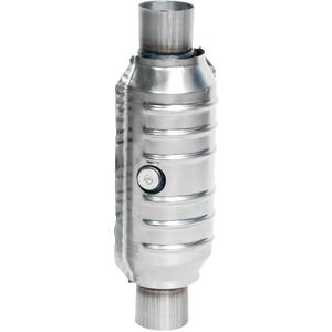 Universal, 2.5" Inlet/Outlet Universal High Flow Front Cat Convertor Direct-Fit with O2 Port & Heat Shield