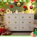 Yookeer 12 Pcs Christmas Knobs Covers for Kitchen Cabinet Red and Green Silicone Drawer Knobs 2 Inches 3D Peppermint Christmas Drawer Pulls with Screws for Holiday Kitchen Bathroom Dressers Decor