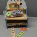 ROBUD Mini Wooden Play Tool Workbench Set for Kids Toddlers - Montessori Toys for 3 4 5 Years Old Boys Girls