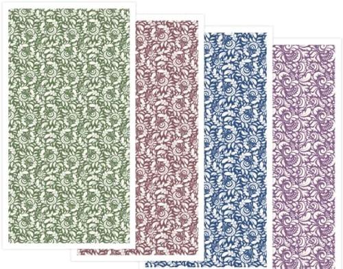 Pack of 3, Puocaon Transfer Paper for Polymer Clay - Baroque Design Clay Transfer Paper for Earrings Jewelry Making