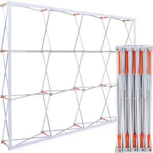 7.38 X9.84 ft Portable Pop up Display Stand Trade Show Backdrop Tension Booth Collapsible Trade Show Booth for Exhibit, Conference, Weddings, Party, Collapsible Space Truss (Frame Only)