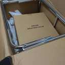 Zesthouse Natural Rattan Bar Stools Set of 2, Modern Counter Height Stools with Solid Wood Back, 26'' Counter Height Chairs, Mid Century Cantilevered Bar Chairs for Kitchen Island, Faux Leather Brown