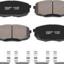 Front Brake Pads Compatible with Hyundai Elantra Kia Forte Forte5 Forte Koup Soul Ceramic Brake Pads w/Hardware Replacement HZ1397