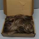 Men's 80s Mullet Wig, Retro Rocker Costume for Halloween, 80s Themed Party & Cosplay(Light Brown)