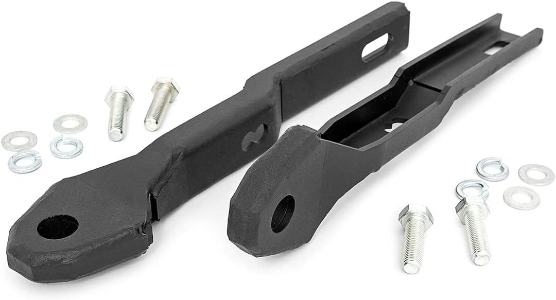 Rough Country Tow Hook Shackle Mounts for 2017-2021 Nissan Titan - RS149,Black