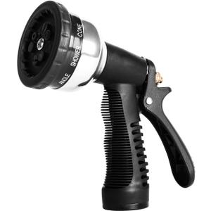 Garden Hose Nozzle Sprayer, Heavy Duty Metal Water Nozzle with 9 Adjustable Spray Patterns for Watering Lawn and Garden,car Washing, Pets. (big)