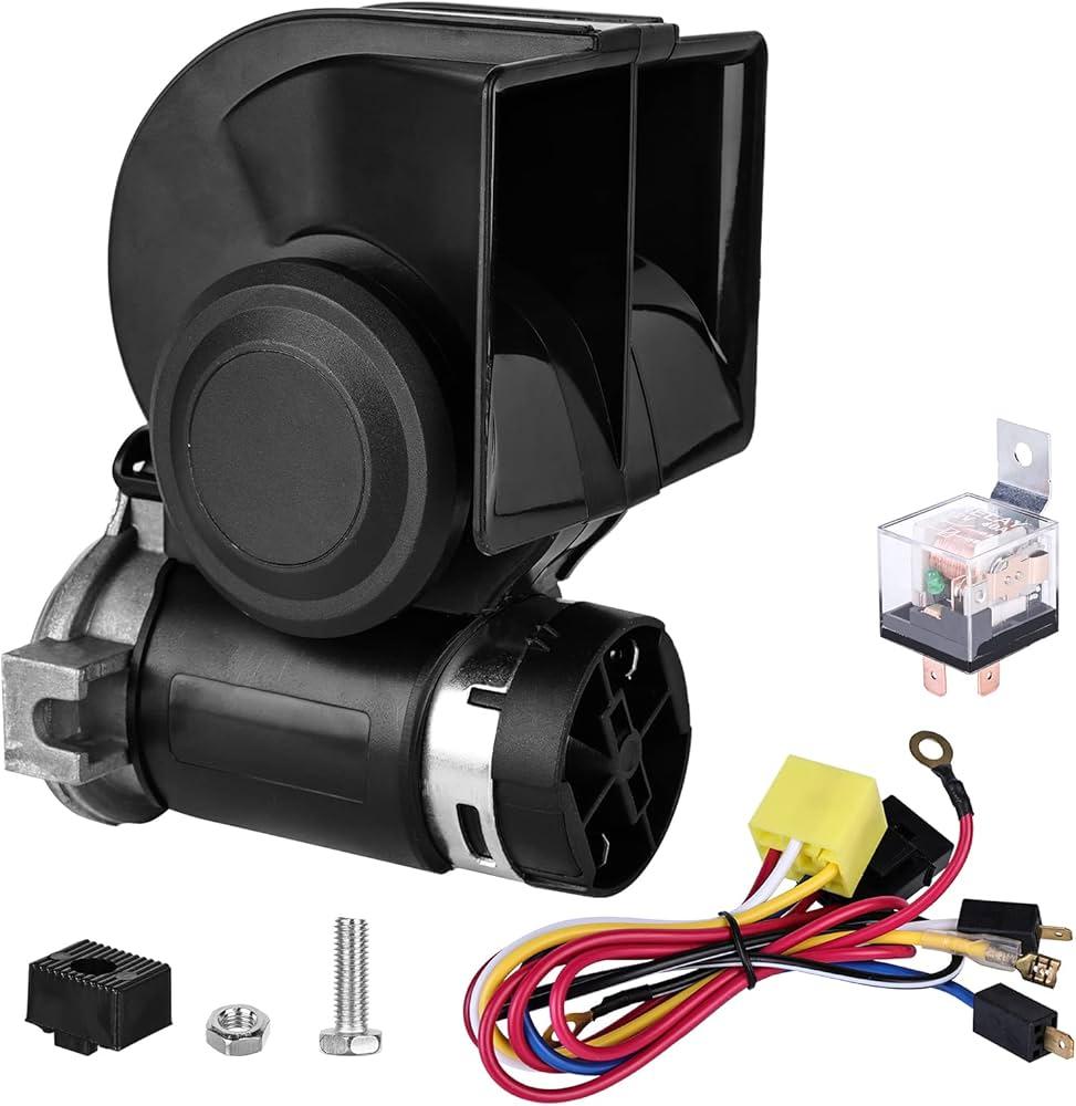 FARBIN 12V Horn Loud Air Horn Kit with Relay Train Horn for Truck Car Motoroycle Golf Cart Boat CRV Jeeps