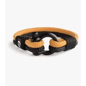 Mens Rope Bracelet - Stainless Steel Black Shackle, Extremely Durable and Scratch Resistant Waterproof Paracord, Handmade, Nautical Wristband for Men, 12-7