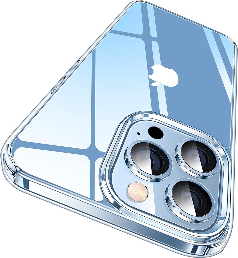 CASEKOO for iPhone 13 Pro Case Crystal Clear, [Never Yellow Technology] [Military-Grade Protection] Transparent Slim Cover Women Men for iPhone 13 Pro Phone Case 6.1 inch, Clear