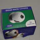 Todays Kids Baby Proofing Door Knob Covers 4 Pack - Easy to Install Child Safety Locks for Doors, Durable & Reusable Child Proof Door Lock, Dual-Lock & Versatile Design, Fits Round Doorknobs, White