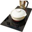 12inch Electric Cooktop 2 Burner Electric Stop, with Residual Heat Indicator, Knob Control, Built-in Ceramic Cooktop (No Plug)