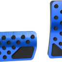 1 Set Automatic Foot Pedal Pads Foot Accelerator Pedal Covers for Jeep Wrangler 2018-2024 Aluminum Alloy Blue