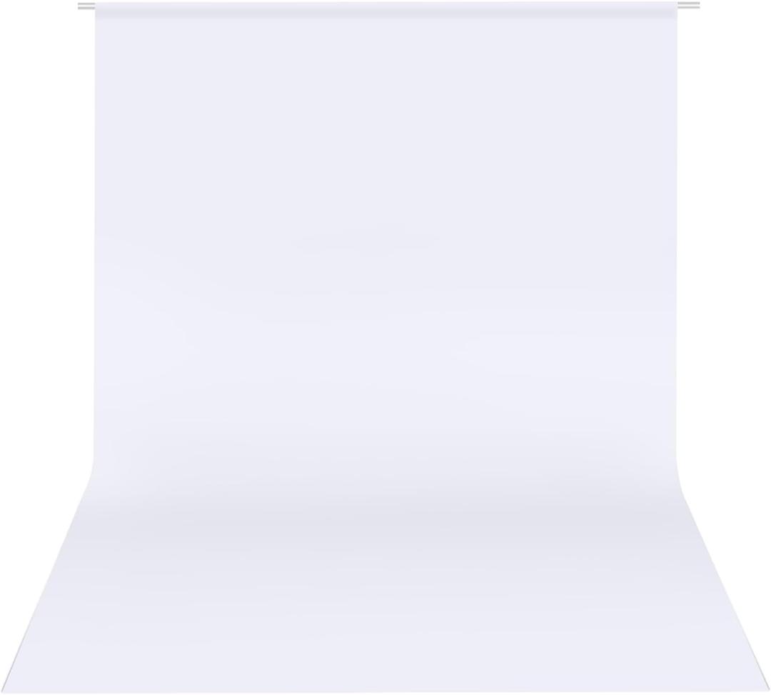 Hemmotop White Photo Backdrop 10x8ft, Large Drapes Well Photography Background for Family Photoshoot, Video Recording, Graduation, Birthday, Wedding, Baby Shower Party Photos