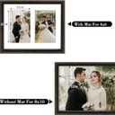 Frametory, 4x6 Double Picture Frame in Black and Walnut - 8x10 Collage Frame, Real Glass - Horizontal and Vertical Formats for Wall, 1 Pack, 8x10 with Two 4x6
